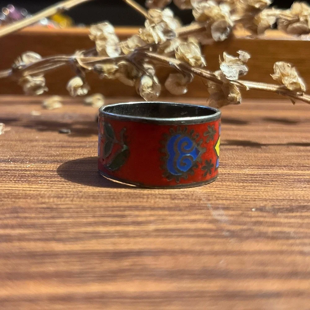 Thai Colorful Sterling Silver Band